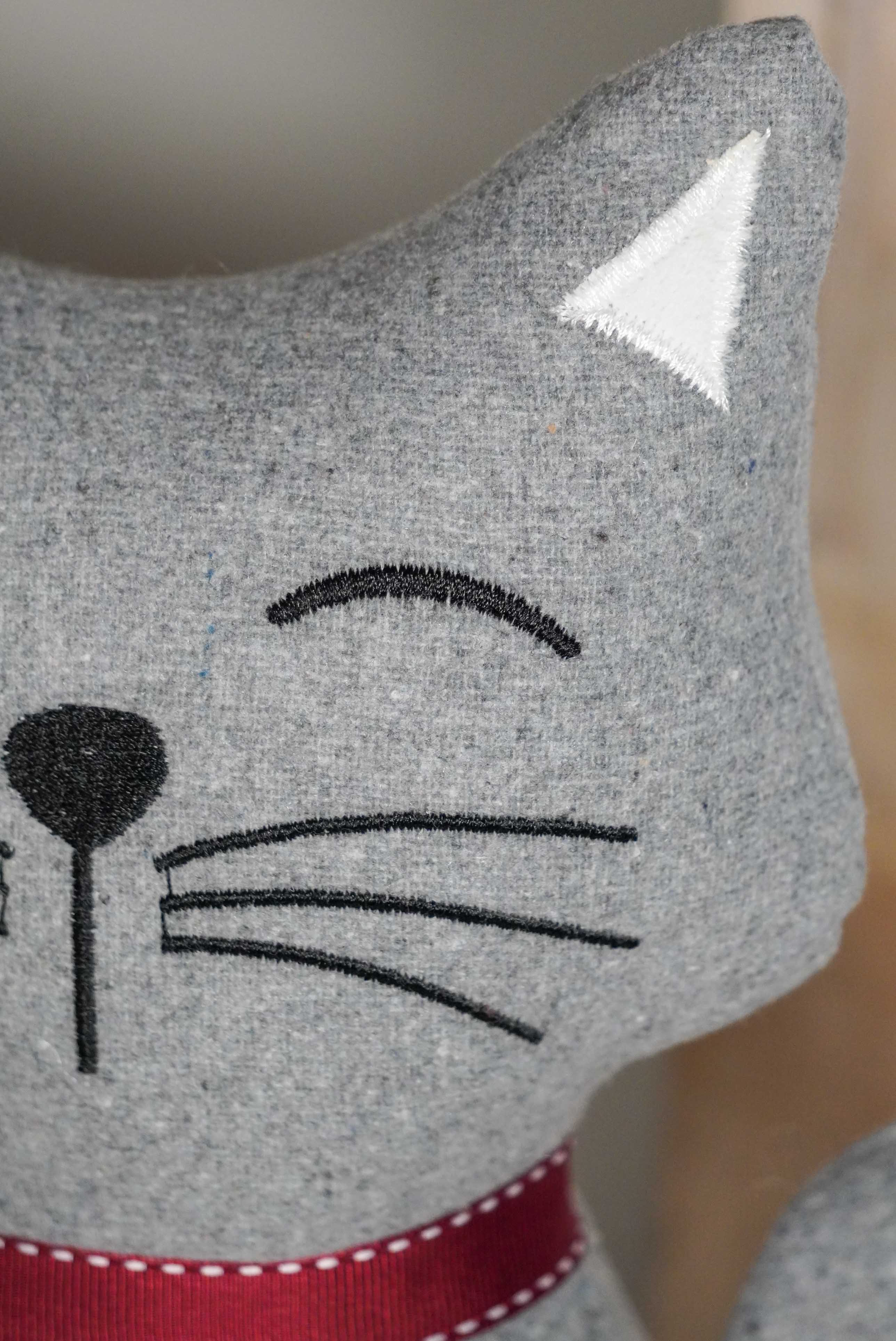 Isabelle Rose - Wholesale Deurstopper - Grijze katten deurstopper 28 cm Isabelle Rose2