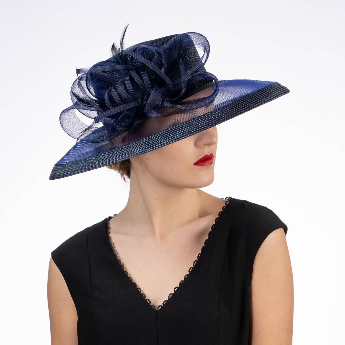 KaKyCo - Vendita all'ingrosso Cappello di paglia - Donna - Cappello di Paglia in Poliestere con Tesa in Crinolina e Fiocco a Nastro | 30188632