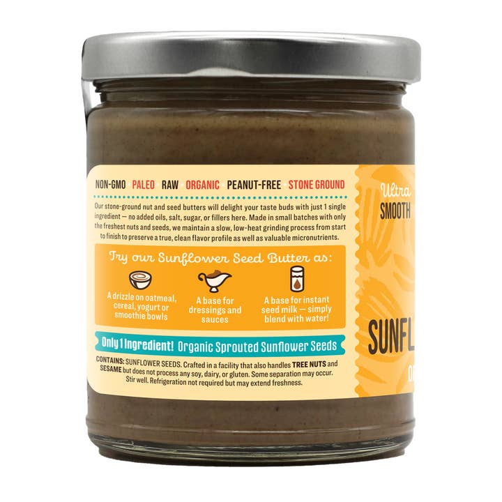 Windy City Organics – wholesale Nut butter – Organic Raw Sprouted Sunflower Seed Butter2