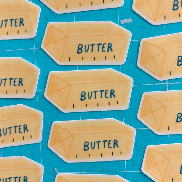 Autocolante de Barra de Manteiga - Pastelaria, Cozinha, Culinária, Alimentação por atacado de Happyish Brand