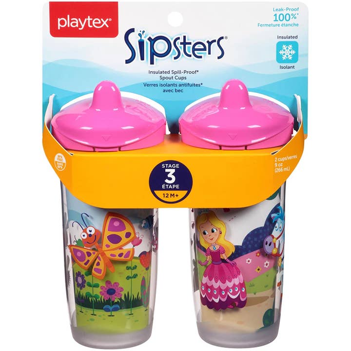 Gobelet à bec Playtex® Stage 3 - Rose - Princesse et Papillon pour la vente par Playtex