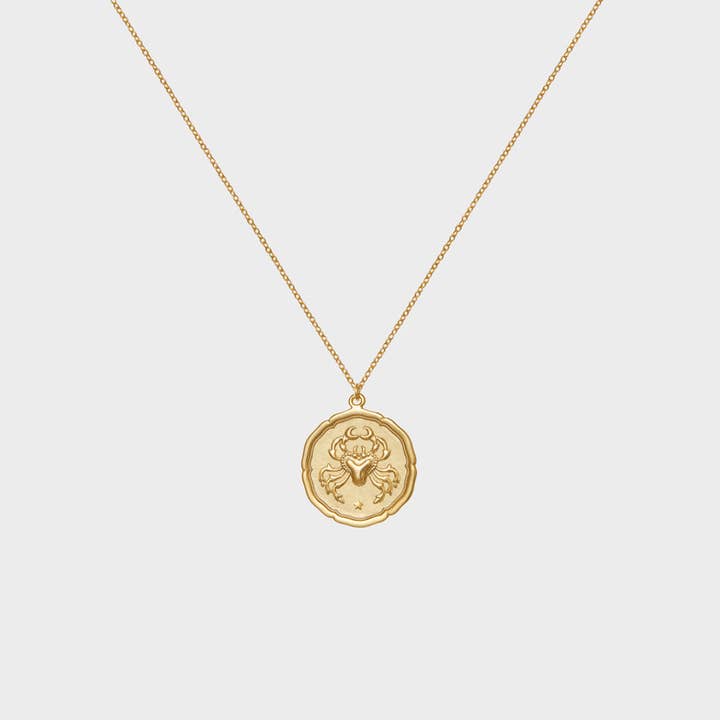 Cancer Astrology Coin Necklace for wholesale by Thesis of Alexandria