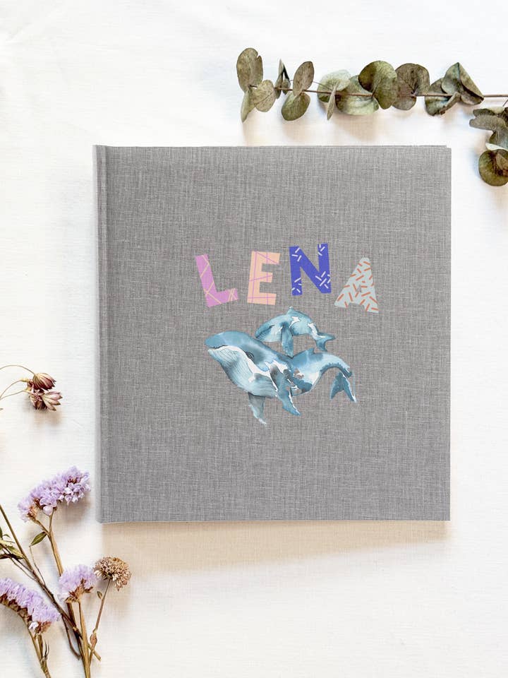 Personalisiertes Baby-Fotoalbum Aus 100% Leinen für den Großhandel von MiniDei