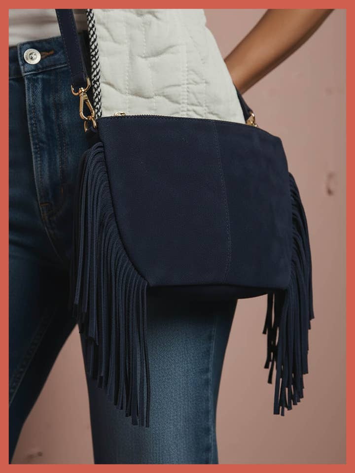 Bolso Bandolera Kingston Tassle - Azul para venta al por mayor de NOOKI DESIGN LTD