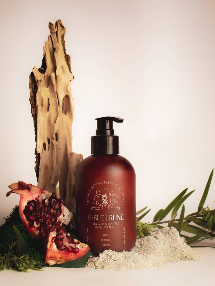 Face Cleanser - Sea Clay & Tea Tree (8 oz) for wholesale by FABLERUNE