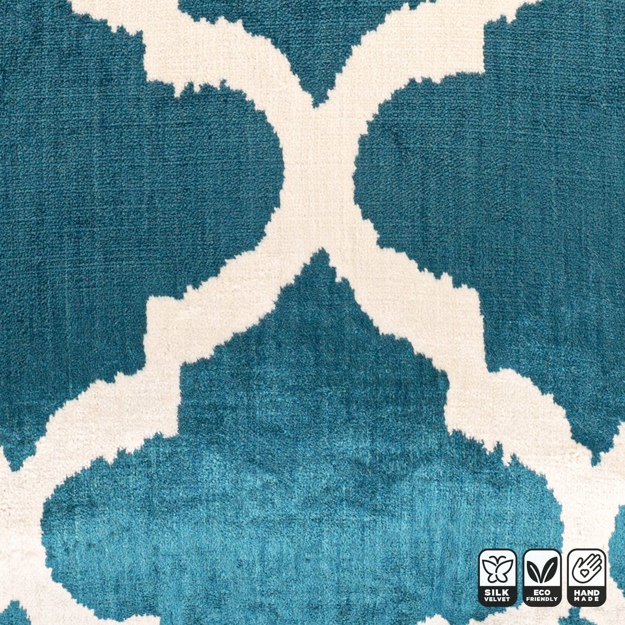 OyzShop – wholesale Prydnadskuddfodral – Traditionella turkosblå sammet dekorativa kuddfodral8