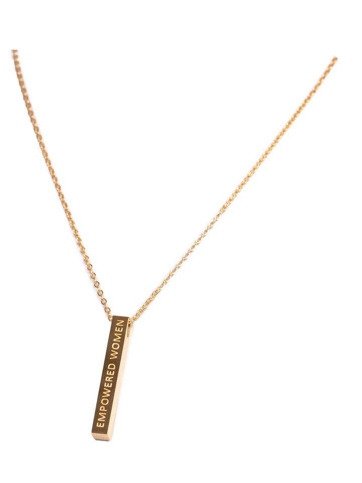 Empowered Woman Necklace Gold for wholesale by Blanksn Jewellery