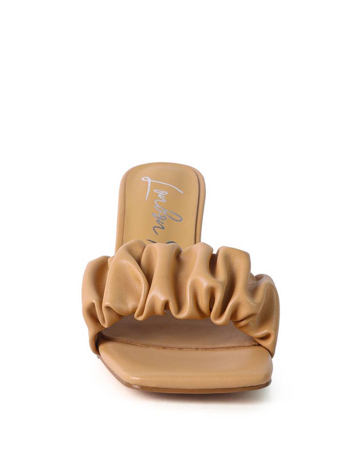 Rag Company - Wholesale High Heels - Women's - Rebel Ruched Straps Spool Heel Sandals4