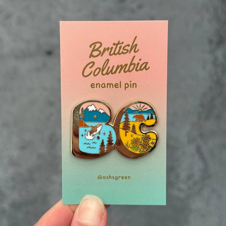 Columbia Británica - pin de esmalte ✨ para venta al por mayor de Ashleigh Green Studios