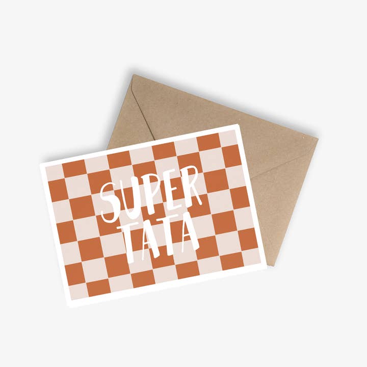 LE PAPIER GRAPHIQUE - Vente Cartes bébé - Tata/Tonton (tante et oncle) - Carte simple
