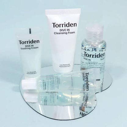 Beauty of Joseon, ANUA, COSRX, SKIN1004, Lilyfield – wholesale Ansiktsvård set/Kit – Torriden DIVE-IN resekit (4-delars set)3