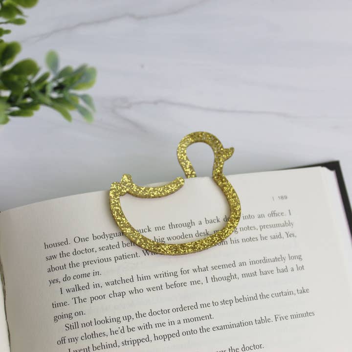 Marque-page personnalisé en forme de canard en caoutchouc pour la vente par Pearl's Custom Creations