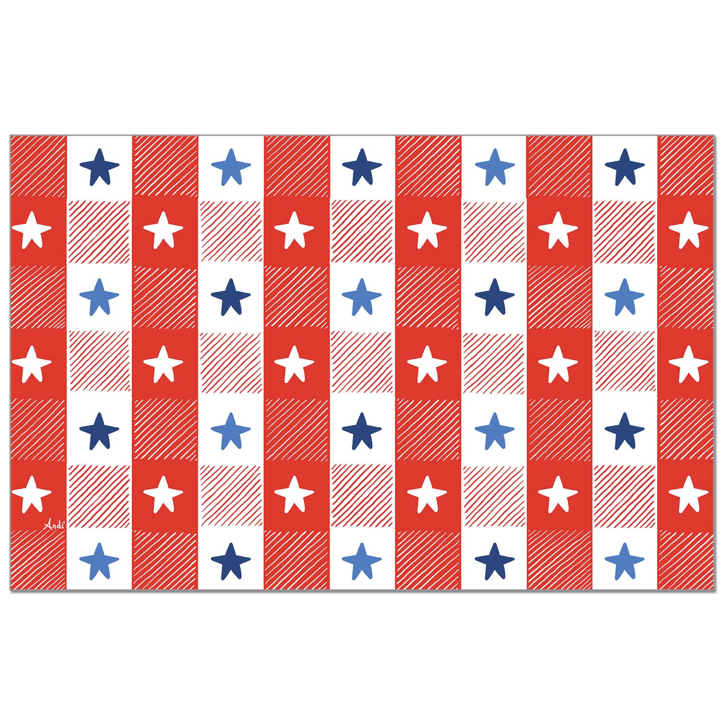 CounterArt/Highland Home/Thirstystone - Wholesale Placemat - "Patriotic Picnic" Premium Paper Stock Placemats 24 Sheet0