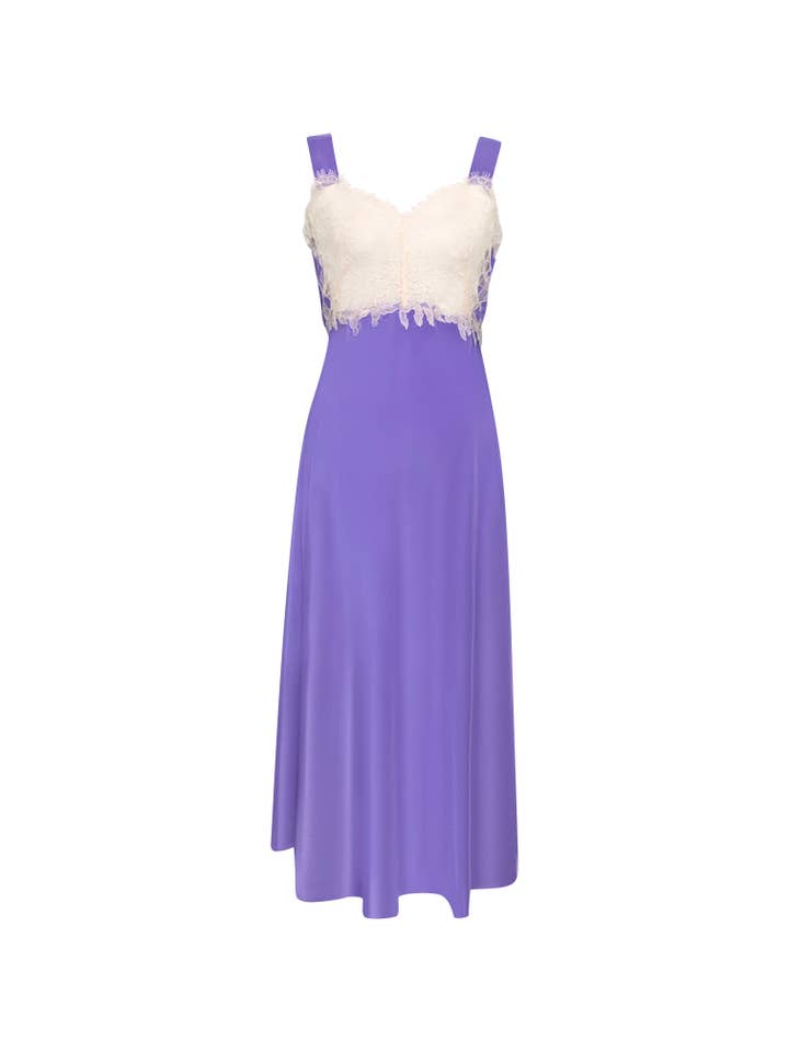 Jessy Nightgown Long | Violet for wholesale by La Nuit Edun