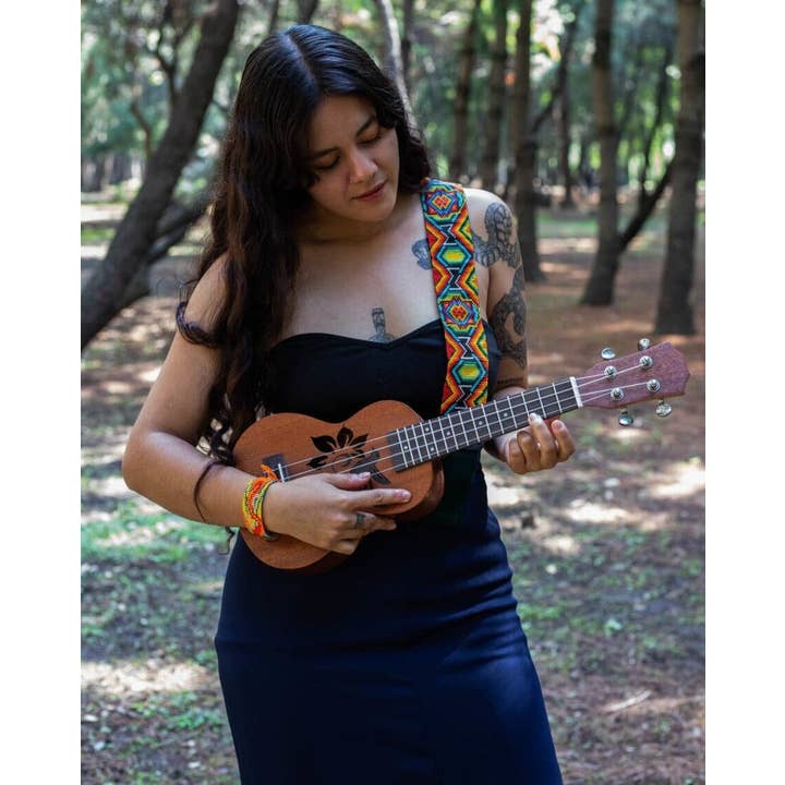 Mother Sierra - Wholesale Guitar Strap - Unisex - Santana - Native Beaded Guitar Strap Designed for Rockstars 1