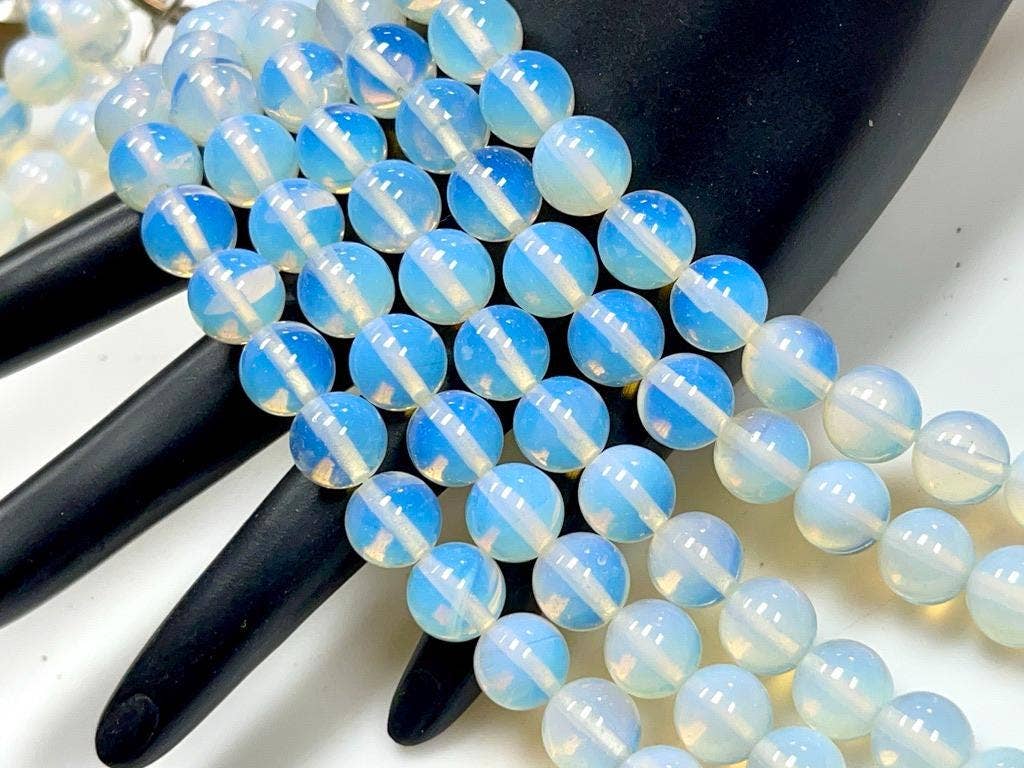 TRIVENI USA INC – wholesale Beads – 10mm Flashy Opalite Gemstone Beads, Opal Round  Beads For0