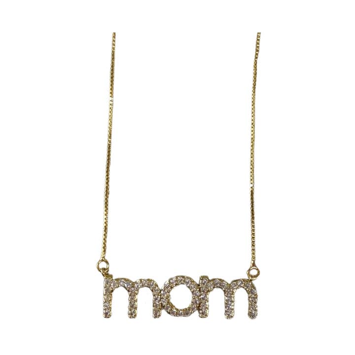 Mom Pave Necklace for wholesale by Sahira Jewelry Design