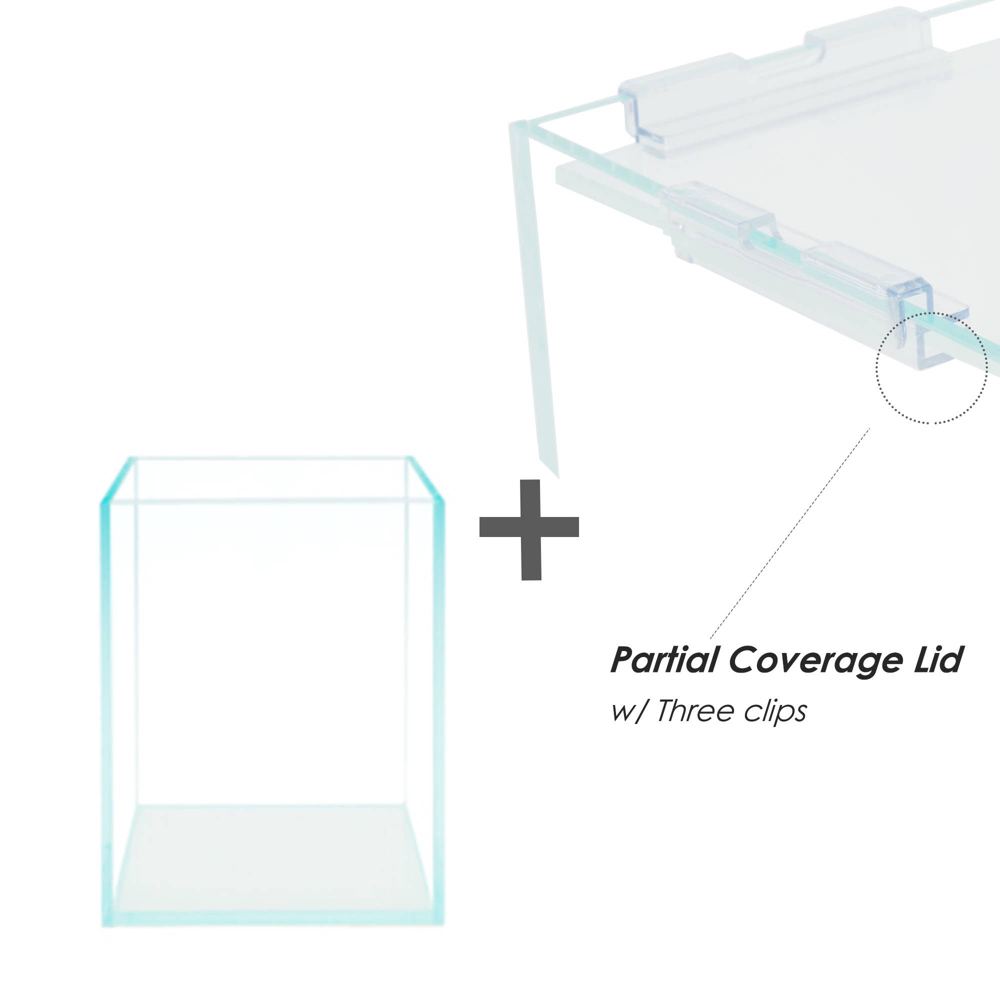 HIRO AQUATICS - Wholesale Terrarium - 5 Gallon Nano Tall Rimless Glass Aquarium, w/ Lids Options3