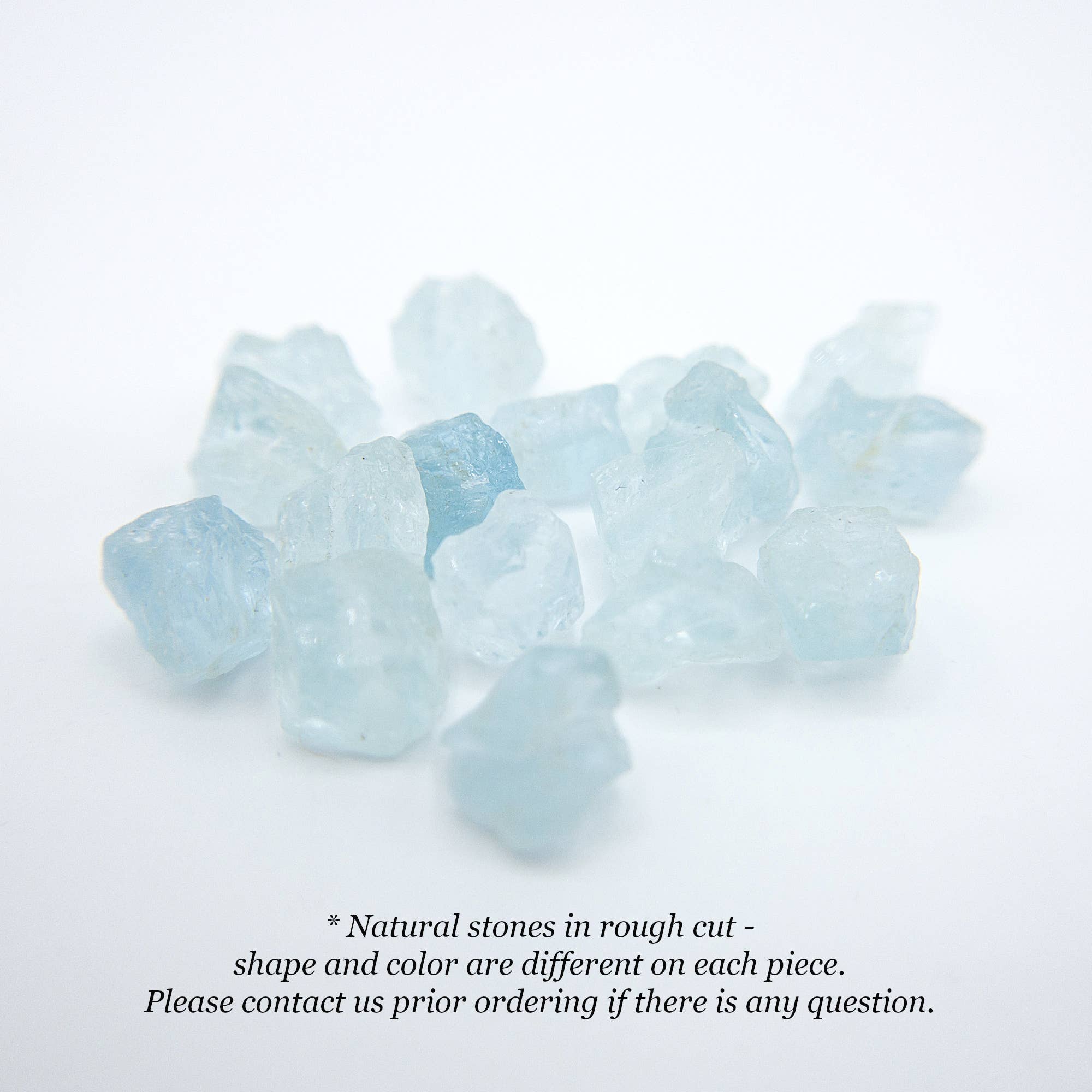 UBNY Collection – Pendente/pingente individual por atacado – Contas de Pedras Preciosas Naturais de Água-marinha • Pedras Soltas Naturais3