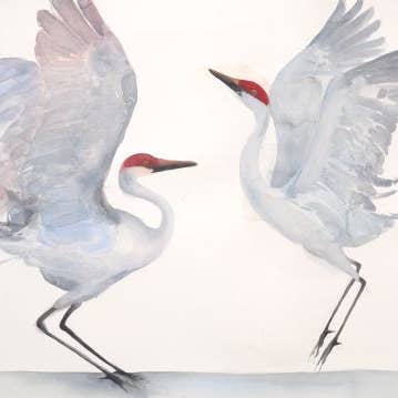 Sandhill Crane ~ "Rejoice" ~ "Oh, to Fly" ~ Giclée Print for wholesale by Holly Wach Art LLC