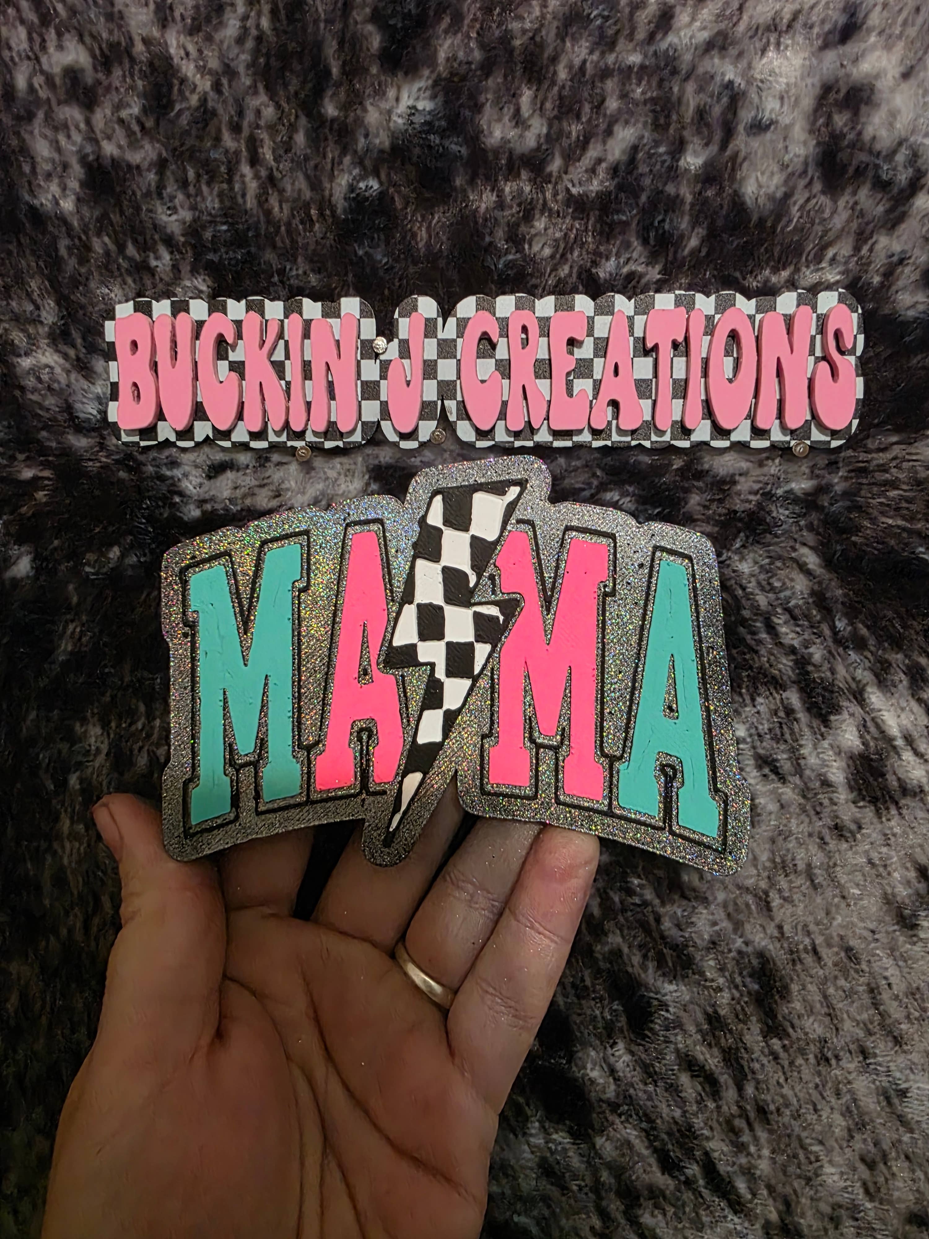 Buckin J Creations - Venta al por mayor Ambientador de coche - Mujer - Ambientador de coche hecho a mano Mama Lighting Checker2