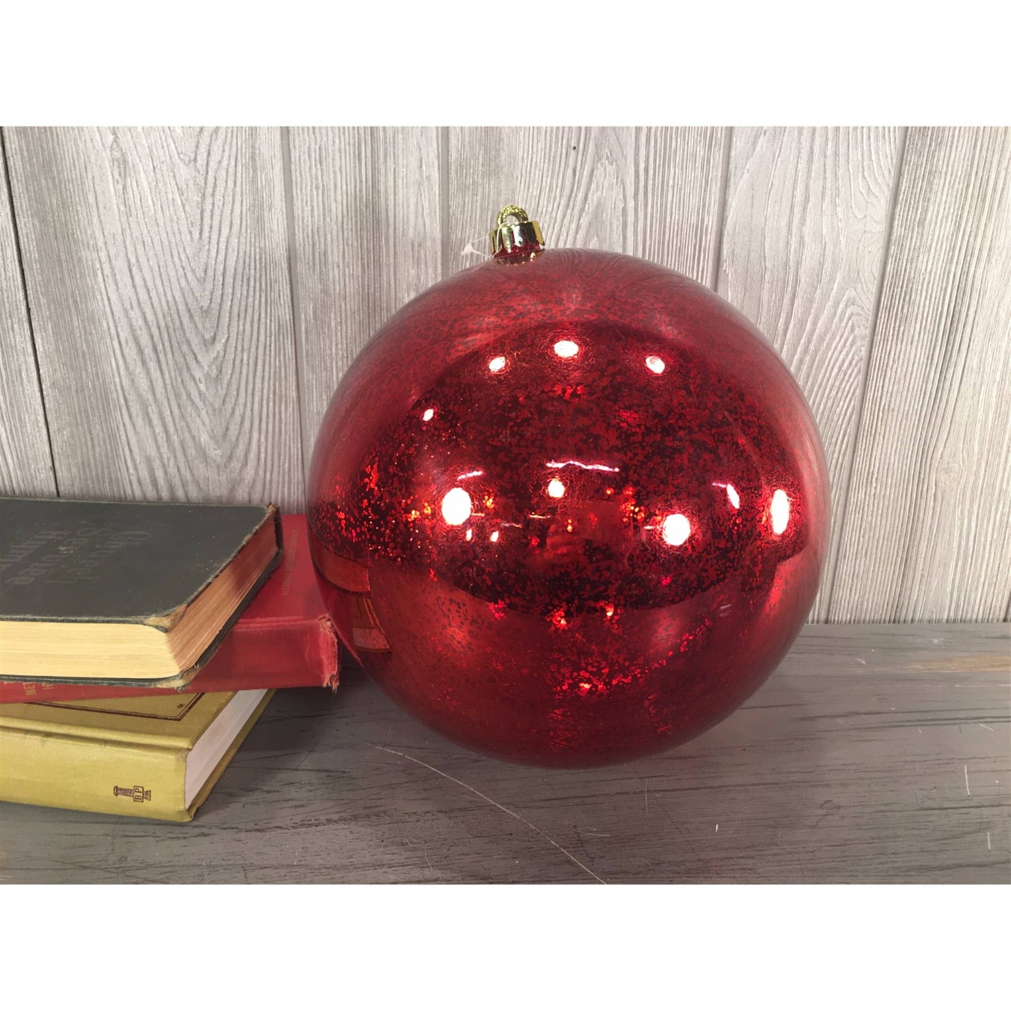 David Christopher's Collection - Wholesale Ornament - 10” VP Mercury Ball Ornament - Red1