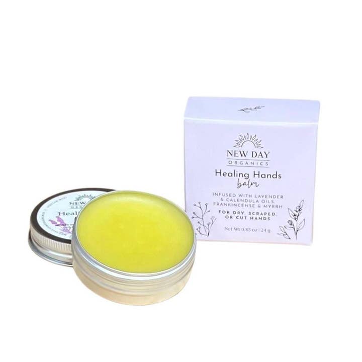 Baume Mains Guérisseuses pour la vente par New Day Organics LLC
