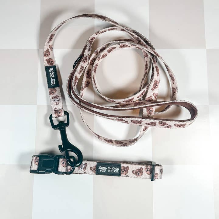 Teddy Bear Collar & Leash Set for wholesale by Chicago Dog Co.