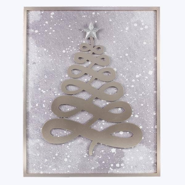 Wood Glitz LED Textured Framed Wall Art for wholesale by Young's