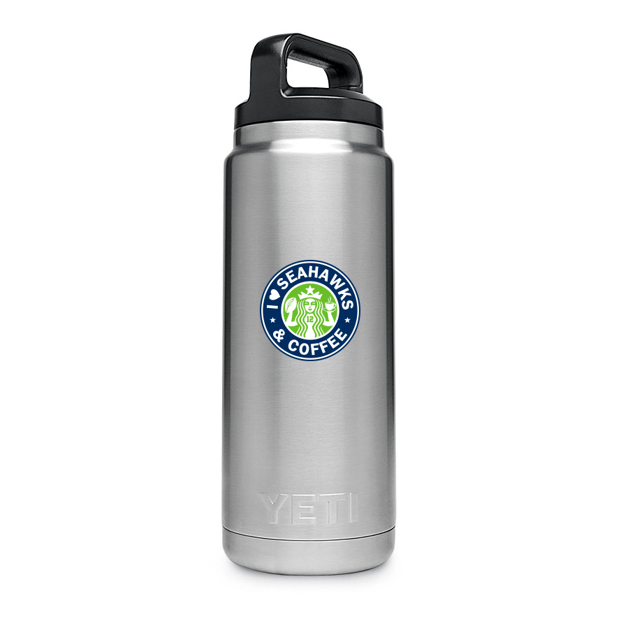 Discovery Stickers - Wholesale Sticker - I Love Seahawks & Coffee Vinyl Sticker5