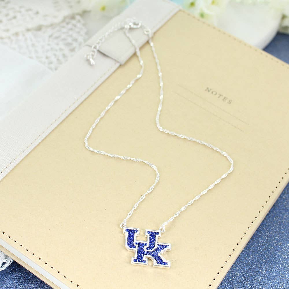 Seasons Jewelry - Wholesale Pendant/Charm Necklace - Kentucky Crystal Logo Necklace0
