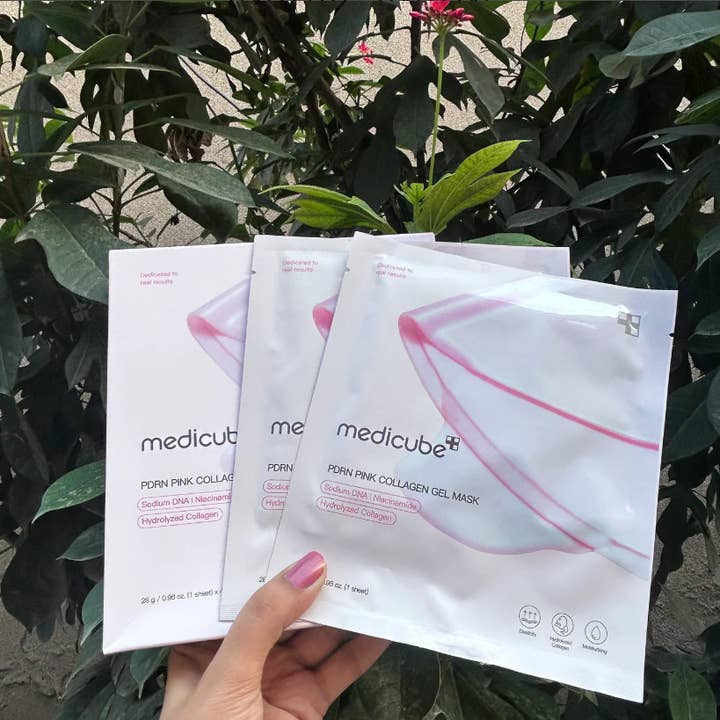 MEDICUBE Rose Kollagenmaske sæt med 4 ark for engroshandel hos LD FRANCE