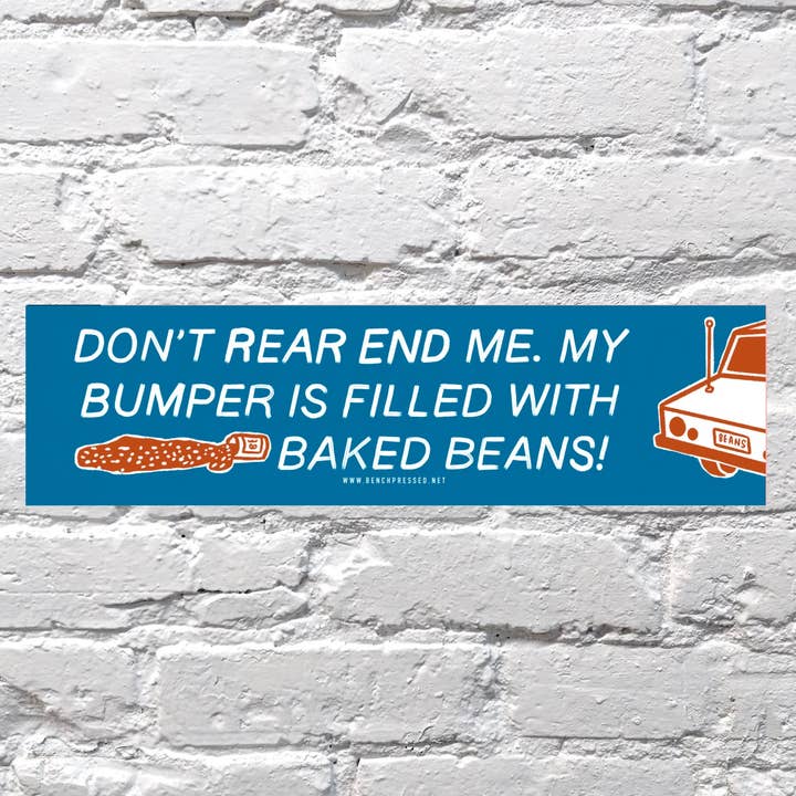 Autoaufkleber mit gebackenen Bohnen für den Großhandel von Bench Pressed