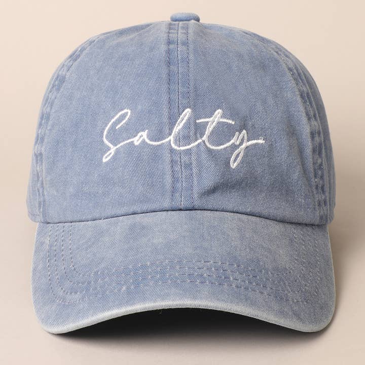 Fashion City - Wholesale Baseball Cap - Women's - Salty Lettering Embroidery Baseball Cap
