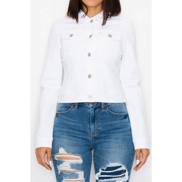 UP CLOTHING – wholesale Denim jacket – Women's – STONE WASHED BASIC DENIM JACKET WITH TWO POCKETS6