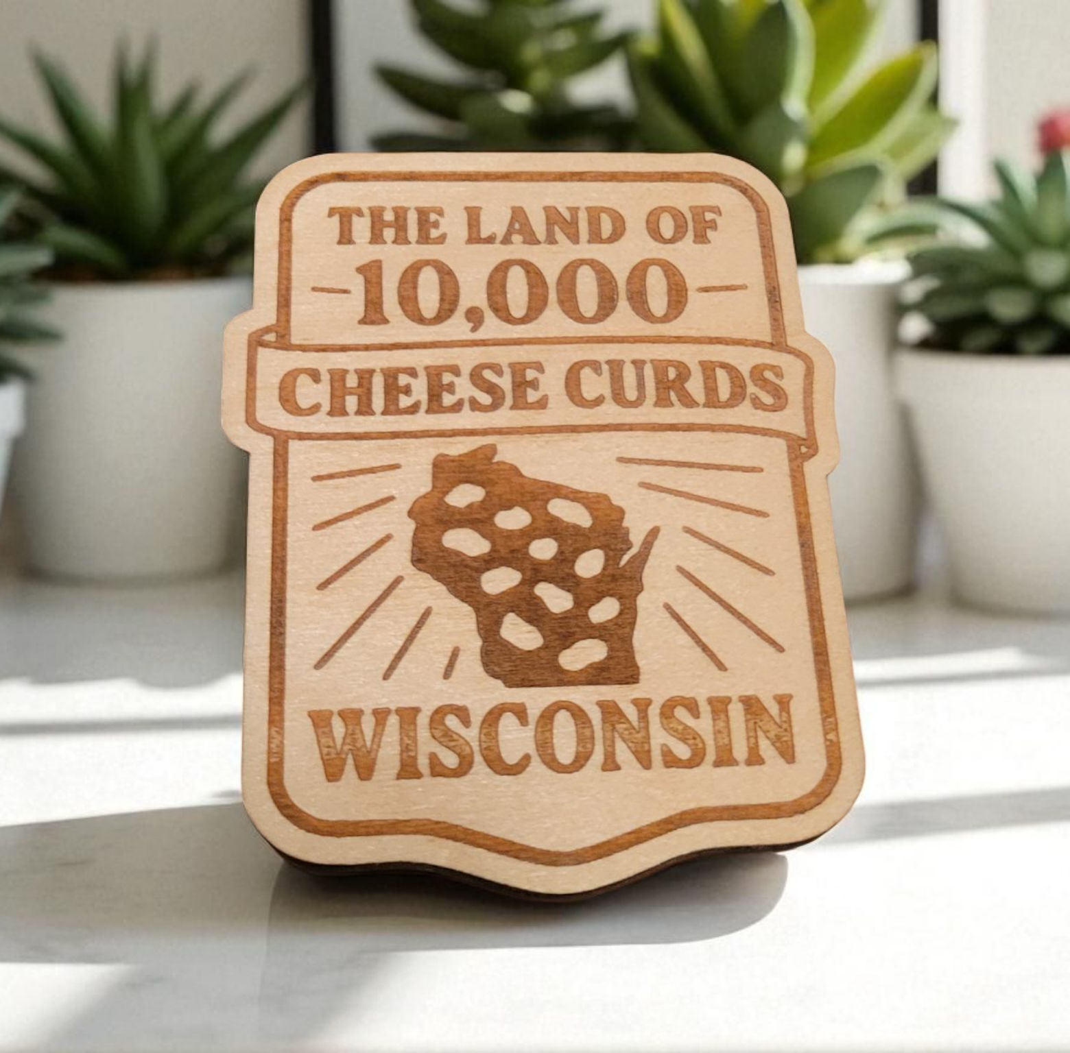 Ellie Joe Design Co - Wholesale Magnet - Wisconsin "Land of 10,000 Cheese Curds" Magnet1