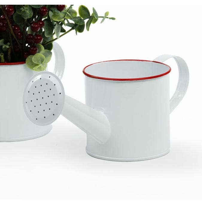 Buhi Imports - Wholesale Watering Can - Mini Metal Sprinkling Can White