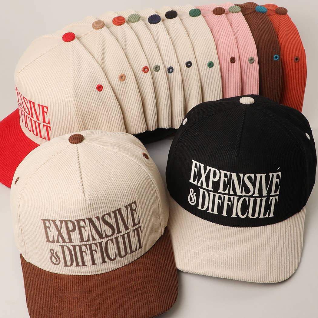 Fashion City - Wholesale Trucker Hat - Unisex - EXPENSIVE & DIFFICULT Corduroy Trucker Hat13