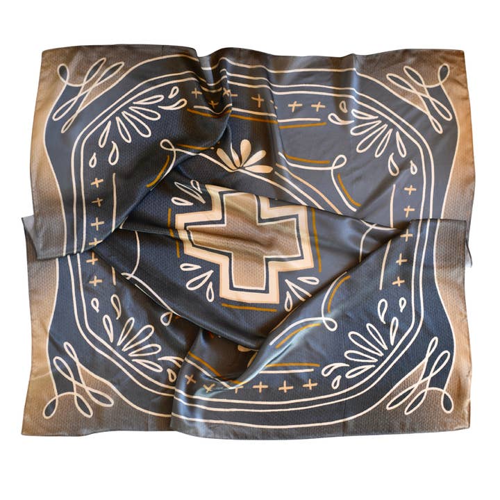 Large 100% Mulberry Silk 35x35: Blue Geometric Wild Rag Scarf and other Purchase Wholesale large silk scarves. Free Returns & Net 60 Terms on Faire trending on Faire.