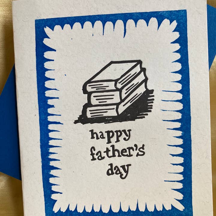 Bookish Father's Day card for wholesale by Deep Ink Letterpress