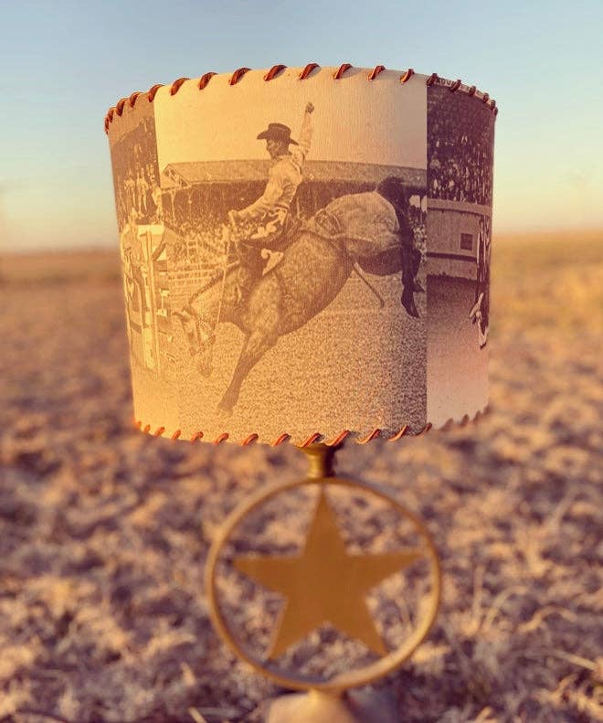 Red Dirt Ranch Clothing Company - Wholesale Lamp Shade - Lampshade Rodeo Legend Freckles Brown 11-inch Medium2
