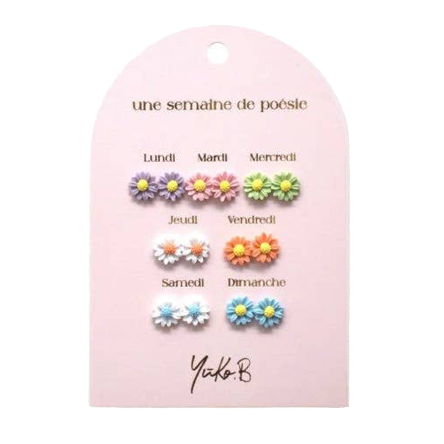 Kontiki - Wholesale Earrings - Kids - 7 Pairs of Earrings "A Week of Poetry" - Yuko B0
