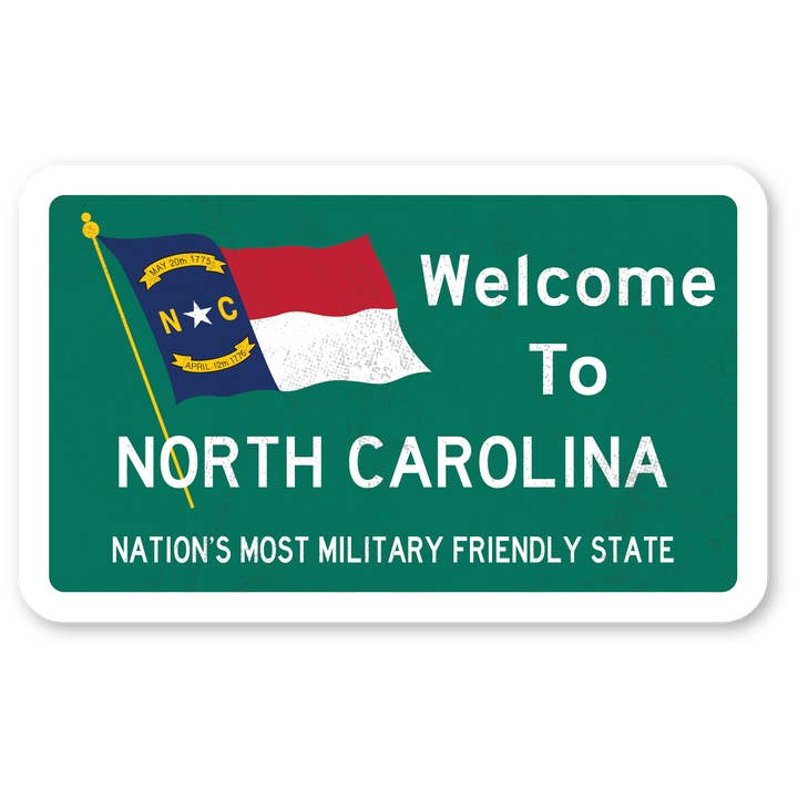 Ornement de bureau - Panneau « Bienvenue en Caroline du Nord » pour la vente par Morris Magnets