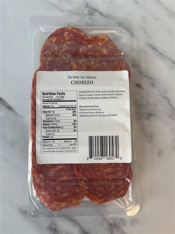 Di Bruno Bros. - Wholesale Salami - Sliced Chorizo1