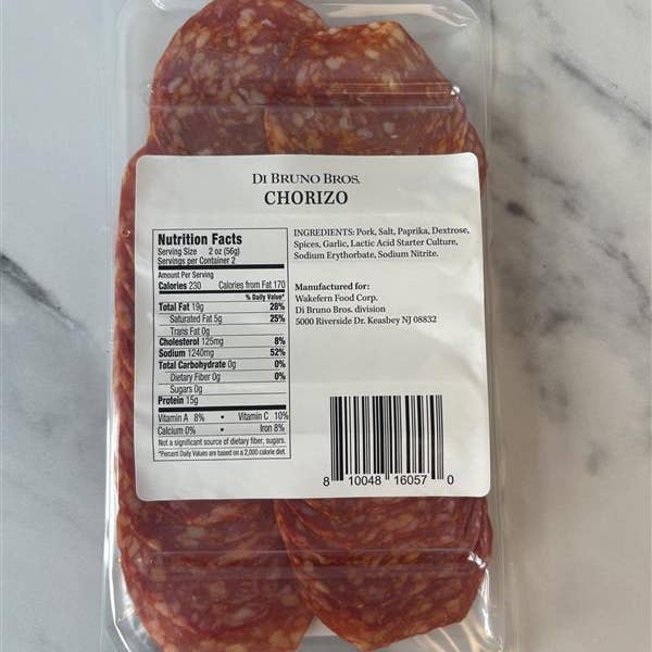 Di Bruno Bros. - Wholesale Salami - Sliced Chorizo1