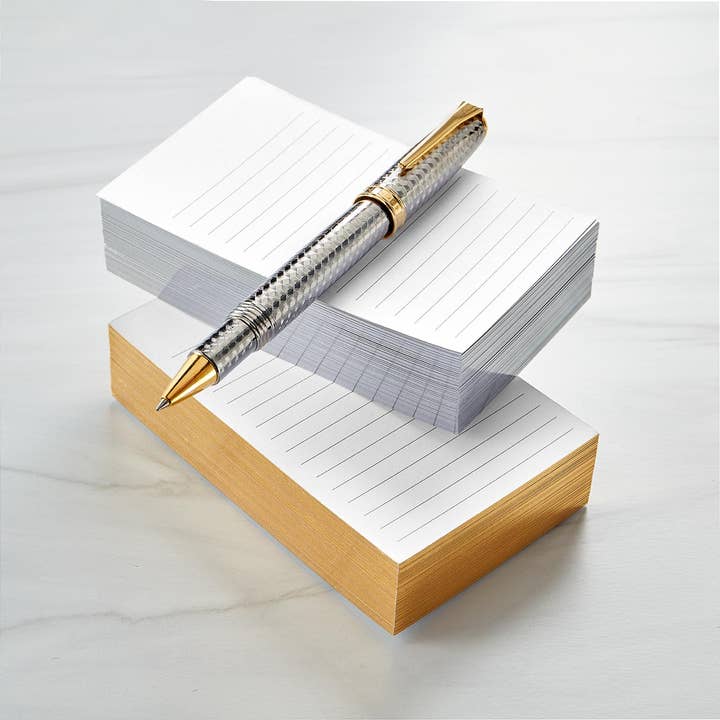 Levenger - Wholesale Stationery/Notecard Set - Luxe 3 x 5 Ruled Note Cards (set of 100)