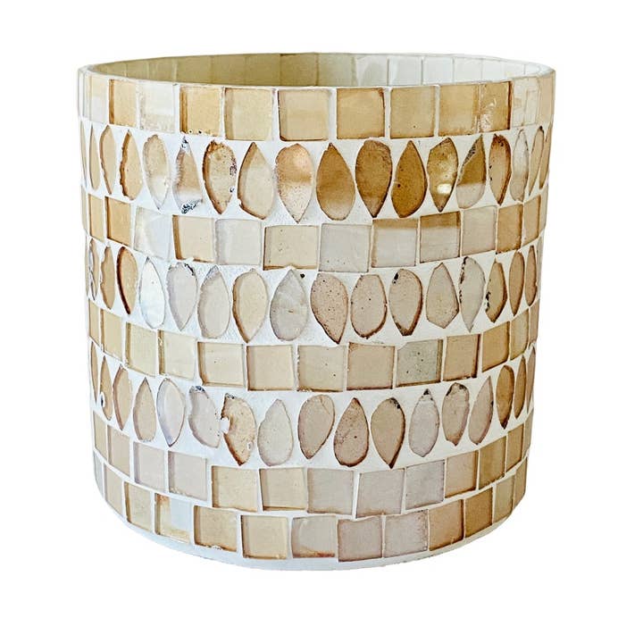 De Weldaad Authentic Interior - Wholesale Decorating Tool - *SALE* Tealight holder mosaic WEL152