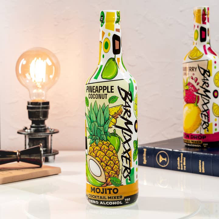 Cocktail Mixer Pineapple Coconut Mojito, Natural Lime Flavor for wholesale by Bar Mixxers