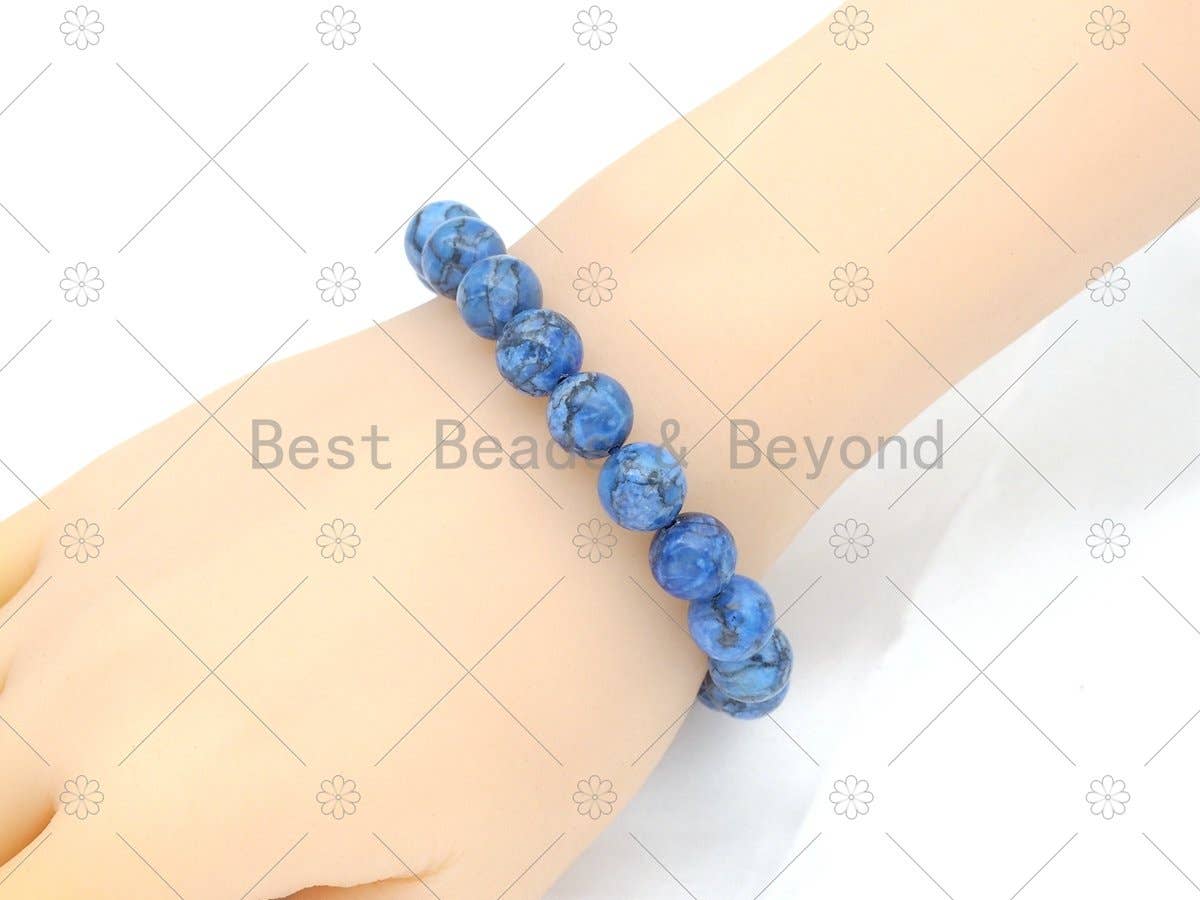BestBeads&Beyond - Wholesale Beaded Bracelet - Natural African Turquoise Stretchy Bracele, Sku#EF812