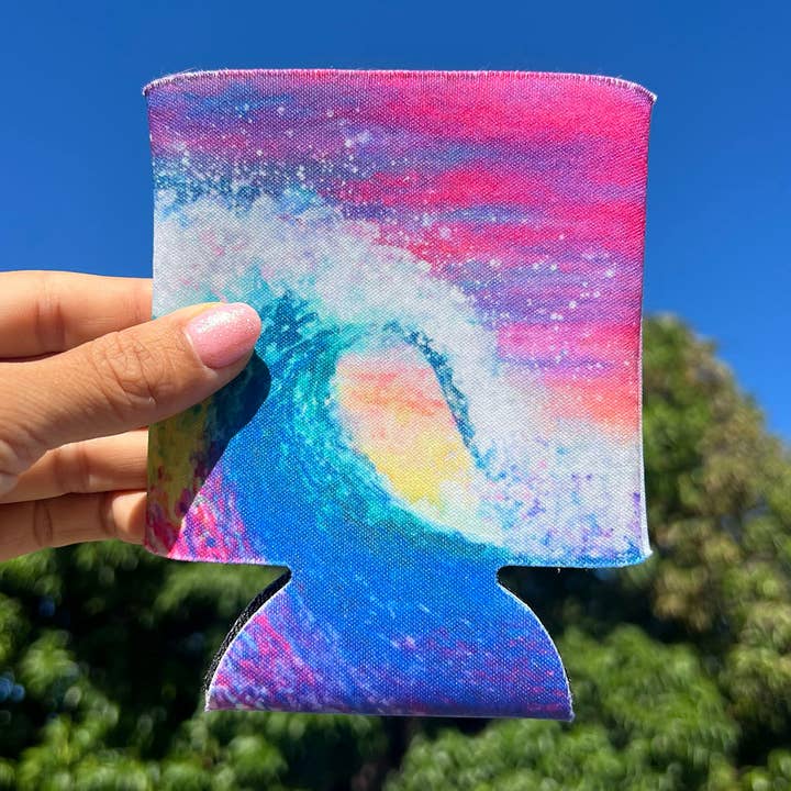 Akvarell Wave Koozie (normal storlek) för wholesale av Aubrey Emi Designs
